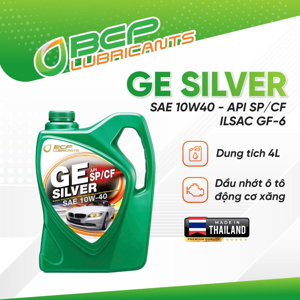 GE Silver 10W40, SP/CF, ILSAC GF-6