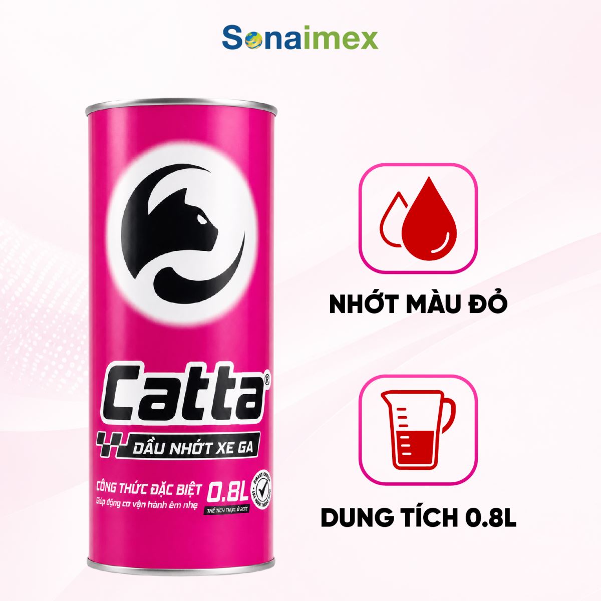 Nhớt Xe Tay Ga CATTA 10W40 API SL MB Lon 800mL Cho Xe Ga Lead, AB, Click, Vario, Grandee, Nouvo