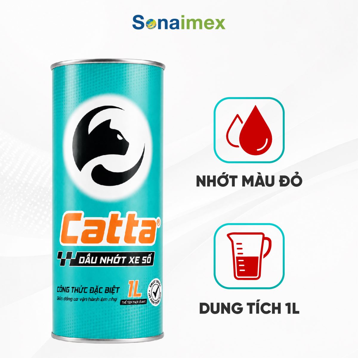 Nhớt Xe Máy CATTA 10W40 API SL MA2 Lon 1L Cho Xe Số Wave, Future, Sirius, Dream, Cub
