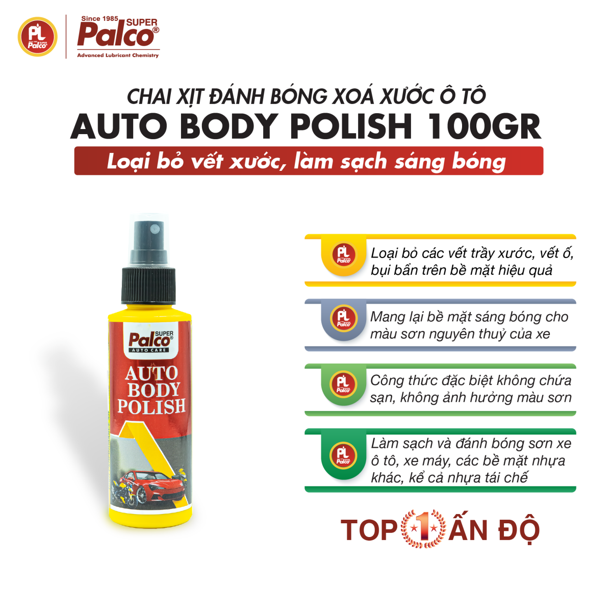 Dung dịch đánh bóng xoá xước Palco Auto Body Polish
