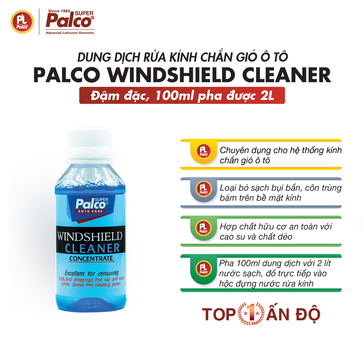 Nước rửa kính chắn gió ô tô Palco Windshield Cleaner
